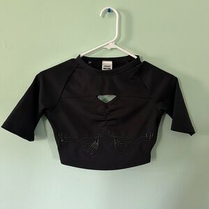 Gymshark Black Women's Cropped Workout Top